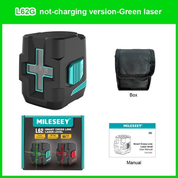 Laser Niveau, 2 Linje Nivellering, Grøn/Rød Laser, Særlige Begrænsede Tilbud, L62G