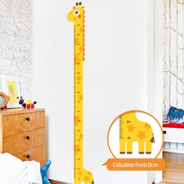 Mäta Växande Längd Väggdekal Tillväxt Diagram Väggdekal - Giraff
