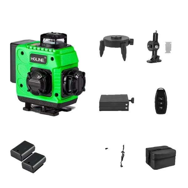 Laser-taso, 16 viivaa, 30 m kaukosäädin, IP54 suojaus,2xAkku Setti