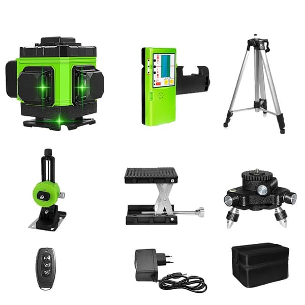 Laser Niveau, 12 Linjer, Grøn Stråle, Selv-Niveauerende,IE12A DC11G BL12 H15
