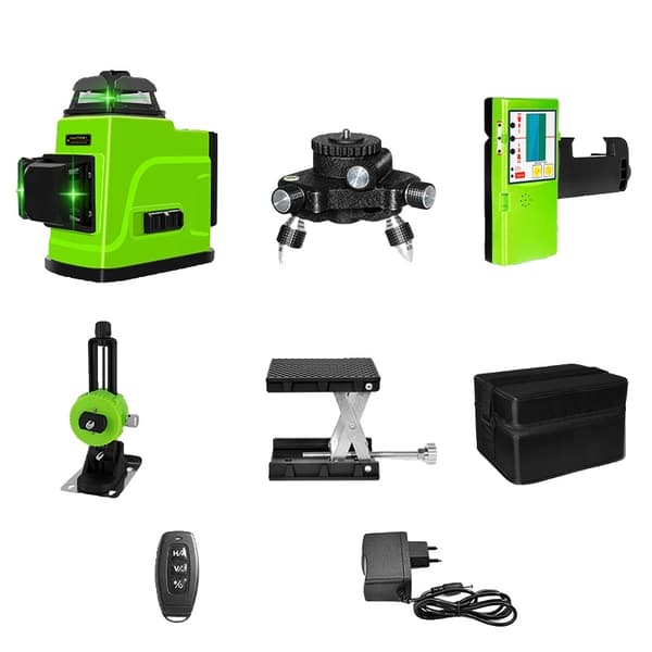 Laser Niveau, 12 Linjer, Grøn Stråle, Selv-Niveauerende,IE12G DC11G BL12