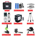 Miniatyrbillede 2 af 2: Niveau Laser, 12 Linjer, Elektronisk Automatisk Selvniveauering, 1,5M Stativ Inkluderet,360 Laser Modtager