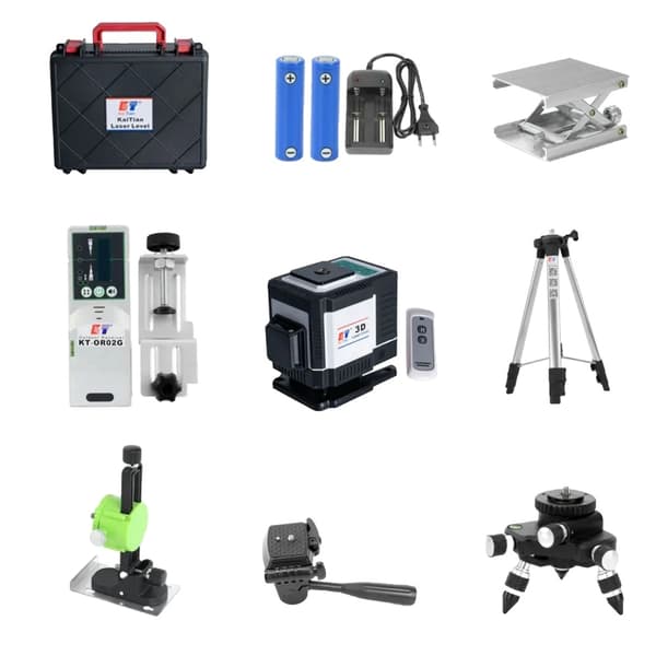Niveau Laser, 12 Linjer, Elektronisk Automatisk Selvniveauering, 1,5M Stativ Inkluderet,360 Laser Modtager