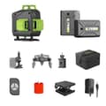 Miniatyrbild 1 av 2: 16-linjers laser vattenpass kit, självnivellerande, uppladdningsbart batteri 4800mAh,EU-kontakt 2 batteri