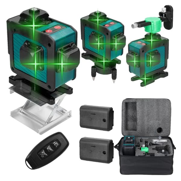 Laser Niveau, 360° Projektion, Selvnivellerende, Vandafvisende IP54,EU stik