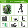 Miniatyrbild 2 av 2: Laser Nivå, 4x360° Mätning, Elektrisk Rotationsbas, LCD Skärm,Sats-3
