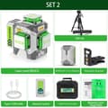 Miniatyrbillede 2 af 2: Laser Niveller 12 Linjer, ±2mm Præcision, Selv-nivellerende, Fjernbetjening,ZK03CG-L-SET-2