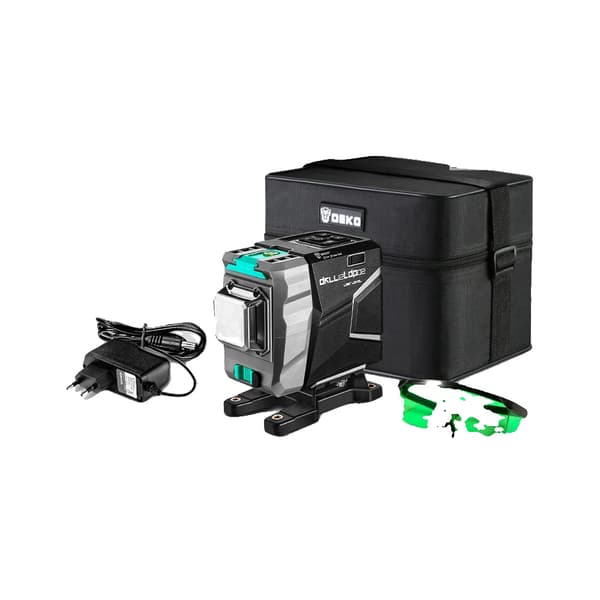 Laser Niveller, Grøn Stråle, Automatisk Selvnivellerende, Vertikal & Horisontal,DKLL12tdP02-S1