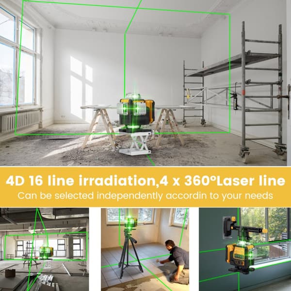 Laser Niveller, 16 Linjer, Automatisk Nivellering