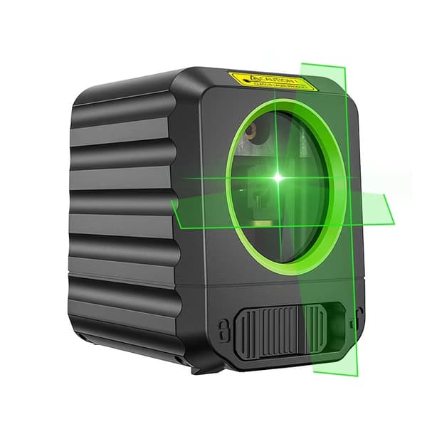 2-linjers vertikal och horisontell självnivellerande grön lasernivå, hög precision, kompakt och enkel att använda