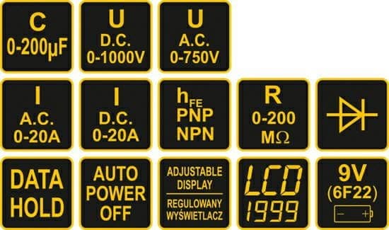 VOREL DIGITAL UNIVERSAL METER 81775