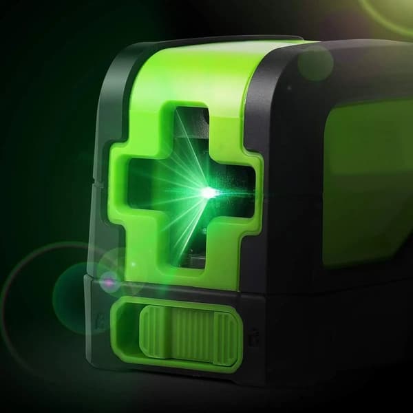 2-linjers korslinje horisontell och vertikal självnivellerande grön lasernivå med magnetisk bas, fin positionering, lätt att använda