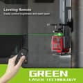 Miniatyrbild 2 av 5: 16-linjers 360° självnivellerande grön lasernivå med stativ och fjärrkontroll, horisontellt och vertikalt lasernivå kit