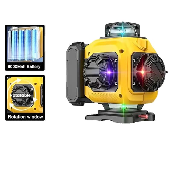 Laser-taso, 360° Kierto, Jalusta Mukana,16 rivi