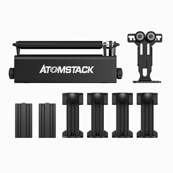 ENJOYWOOD R3 PRO roterande rulle med separerbar stödmodul och förlängningstorn för lasergravör