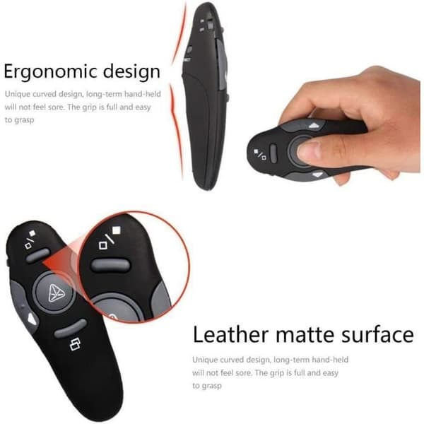 PowerPoint-fjärrkontroll - Universal - Laserpekare - 2,4 GHz - USB - Windows/Mac-kompatibel