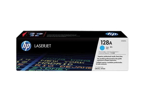 HP 128A original LaserJet Toner cartridge CE321A cyan standard capacity 1.300 pages 1-pack