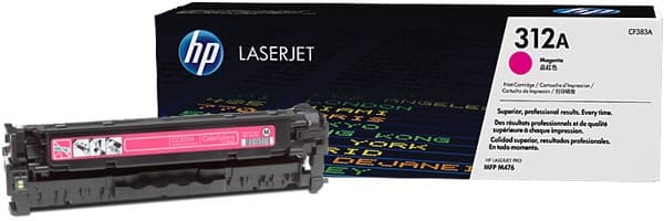 HP 312A Magenta Toner Cartridge, 2700 pages, for HP LaserJet Pro 476 series