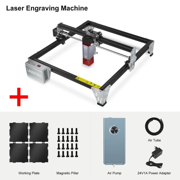 Lasergraveringsmaskin, 10W Hög Precision, 300x300mm Område,K1MINI-10W-KIT, EU