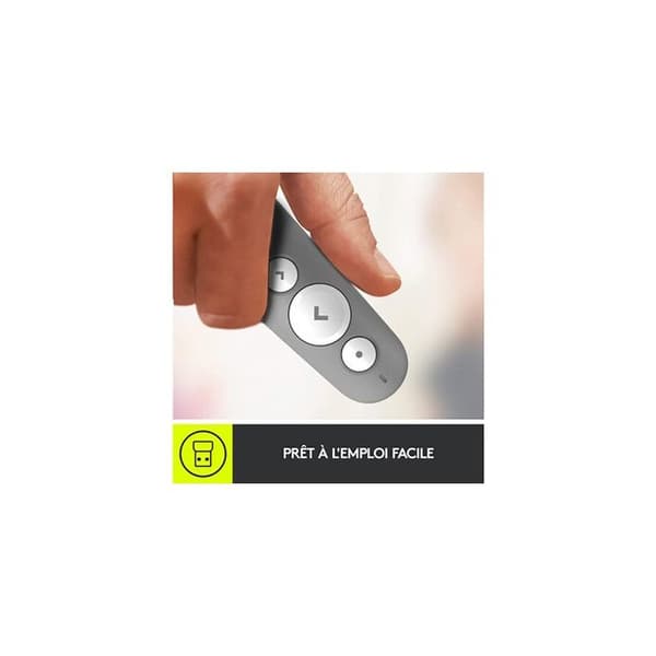Presentationsfjärrkontroll - Logitech - R500s - Röd laserpekare - 20 meter - Bluetooth 4.0 LE