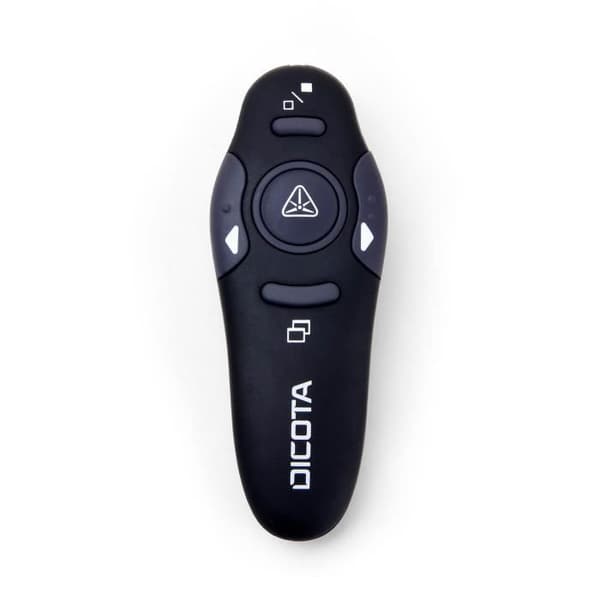 Presentationsfjärrkontroll - DICOTA - PinPoint - Integrerad laserpekare - AAA-batteri - 10m
