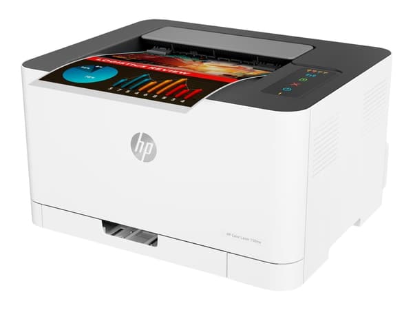 HP Color Laser 150nw - Skrivare - färg - laser - A4/Legal - 600 x 600 dpi 4 sidor/minut (färg) - upp till 18 sidor/minut - kapacitet: 150 ark - USB 2