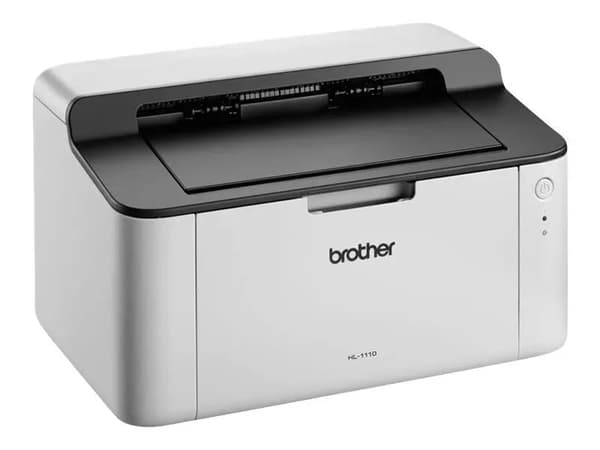 Brother HL-1110 - Skrivare - svartvit - laser - A4/Legal - 2400 x 600 dpi - upp till 20 sidor/minut - kapacitet: 150 ark - USB 2.0 - grå, svart