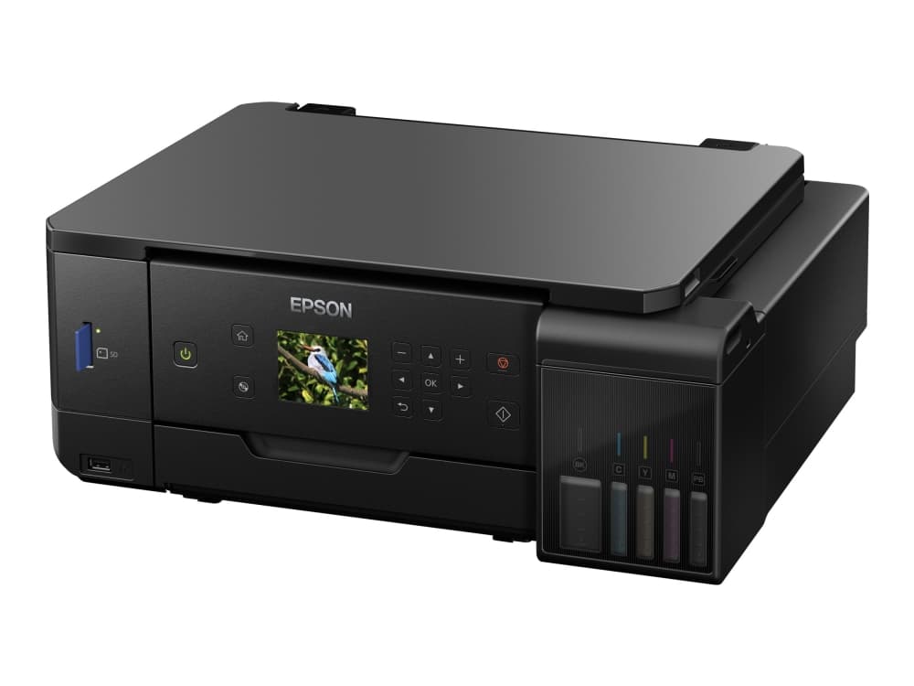 Epson EcoTank L7160 - Multifunktionsskrivare - färg - bläckstråle - A4/Legal (media) - upp till 13 sidor/minut (utskrift) - 120 ark - USB, LAN, USB-v