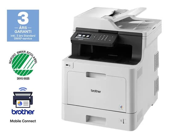 Brother DCP-L8410CDW - Multifunksjonsskriver - farge - laser - 215.9 x 355.6 mm (original) - A4/Legal (medie) - opp til 31 spm (kopiering) - opp til