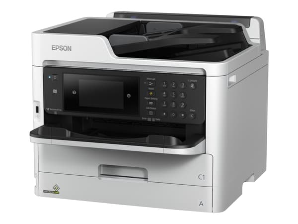 Epson WorkForce Pro WF-M5799DWF - Multifunktionsskrivare - svartvit - bläckstråle - A4 (210 x 297 mm) (original) - A4/Legal (media) - upp till 22 sid Vit