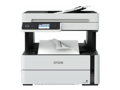 Epson EcoTank ET-M3180 - Multifunksjonsskriver - S/H - ink-jet - A4/Legal (medie) - opp til 20 spm (trykking) - 250 ark - 33.6 kbps - USB 2.0, LAN Sort, Hvit