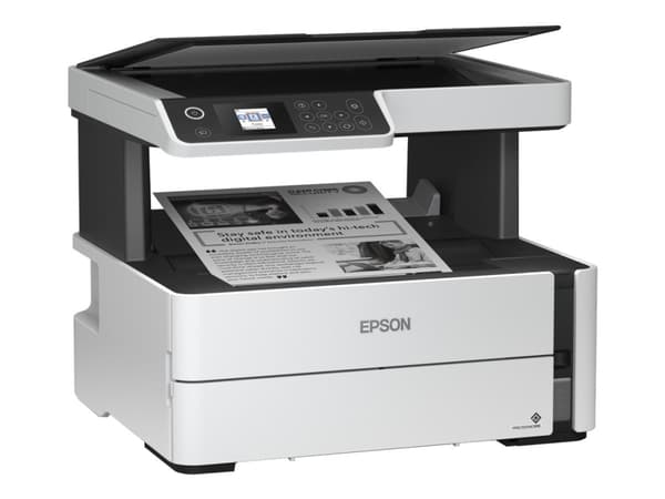 Epson EcoTank ET-M2170 - Multifunktionsskrivare - svartvit - bläckstråle - påfyllbar - A4/Legal (media) - upp till 20 sidor/minut (utskrift) - 250 ar Svart, Grå, Vit