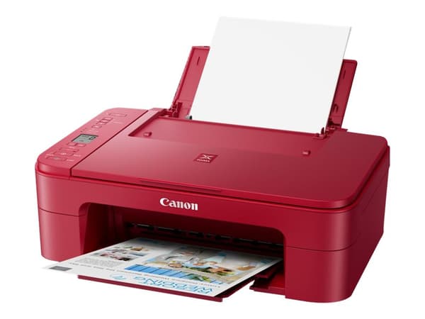 Canon PIXMA TS3352, Mustesuihku, Väritulostus, 4800 x 1200 DPI, Värikopiointi, A4, Punainen
