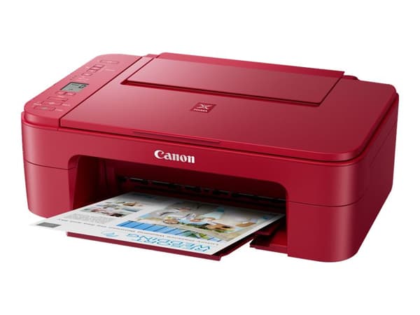 Canon PIXMA TS3352, Mustesuihku, Väritulostus, 4800 x 1200 DPI, Värikopiointi, A4, Punainen