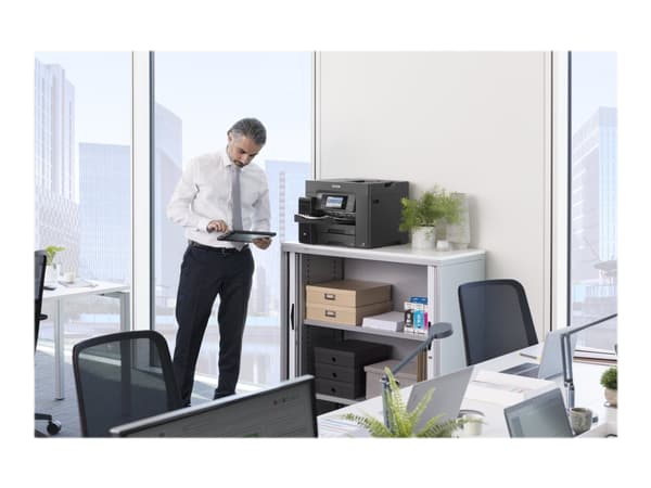 Epson EcoTank ET-5850 - Multifunktionsskrivare - färg - bläckstråle - A4 (210 x 297 mm) (original) - A4 (media) - upp till 25 sidor/minut (utskrift)