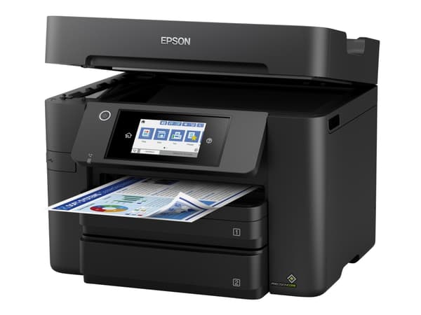 Epson WorkForce Pro WF-4830DTWF - Multifunksjonsskriver - farge - ink-jet - A4/Legal (medie) - opp til 25 spm (trykking) - 500 ark - USB 2.0, LAN, Wi Sort