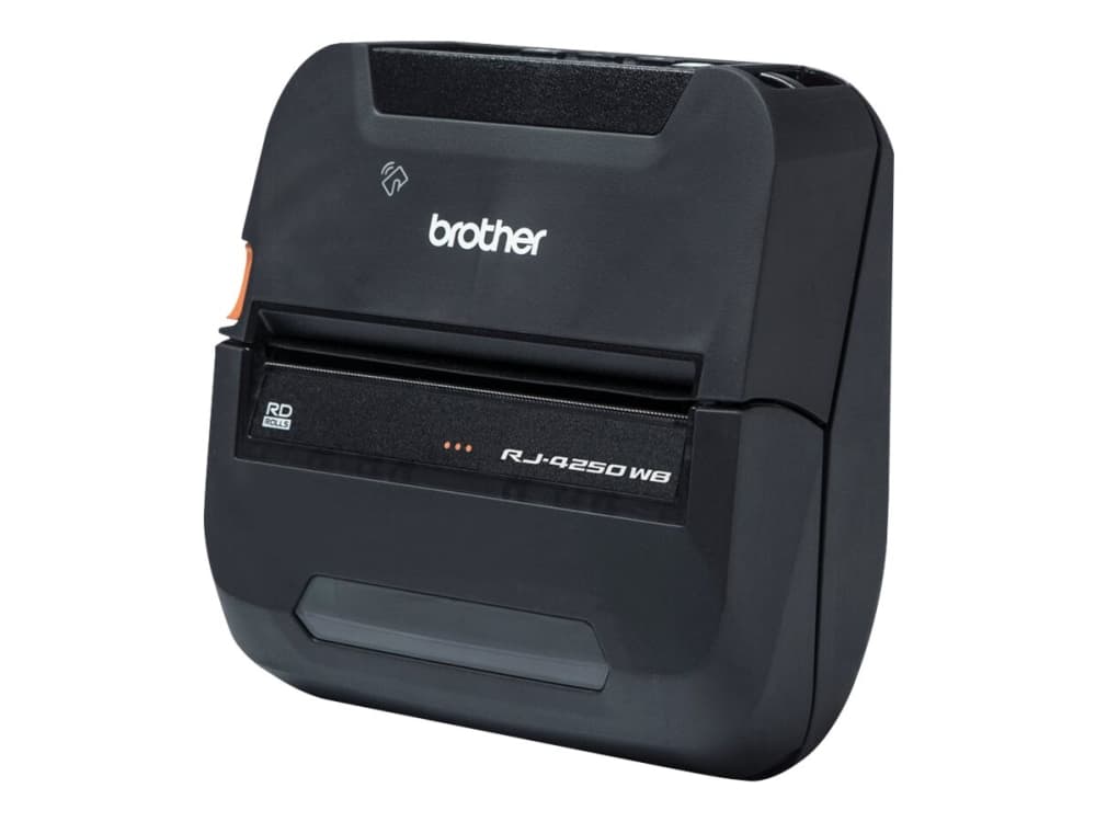 Brother RuggedJet RJ-4250WB - Etikettskrivare - direkt termisk - Rulle (11,3 cm) - 203 dpi - upp till 127 mm/sek - USB 2.0, Wi-Fi(n), NFC, Bluetooth