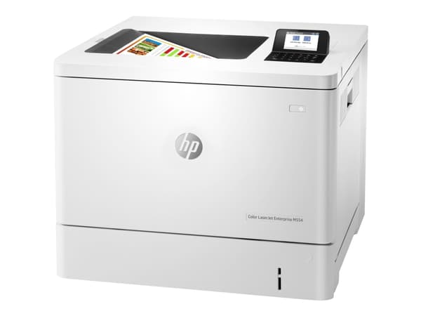 HP Color LaserJet Enterprise M554dn -tulostin, Tulostus, USB-tulostus etulevyn kautta; Kaksipuolinen tulostus, Laser, Väri, 1200 x 1200 DPI, A4, 33 p Valkoinen