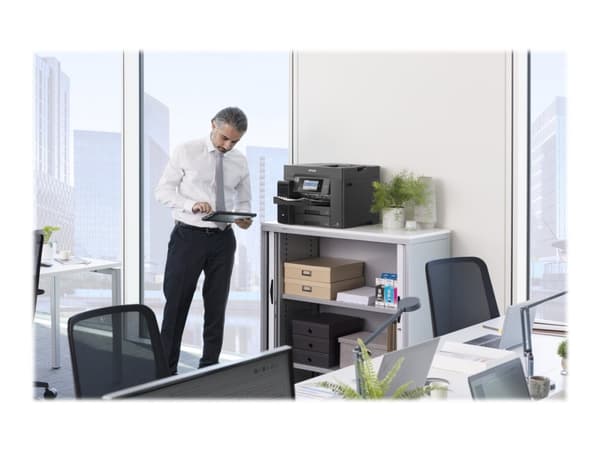 Epson EcoTank L6550 - Multifunktionsskrivare - färg - bläckstråle - A4 (210 x 297 mm) (original) - A4/Legal (media) - upp till 25 sidor/minut (utskri Svart
