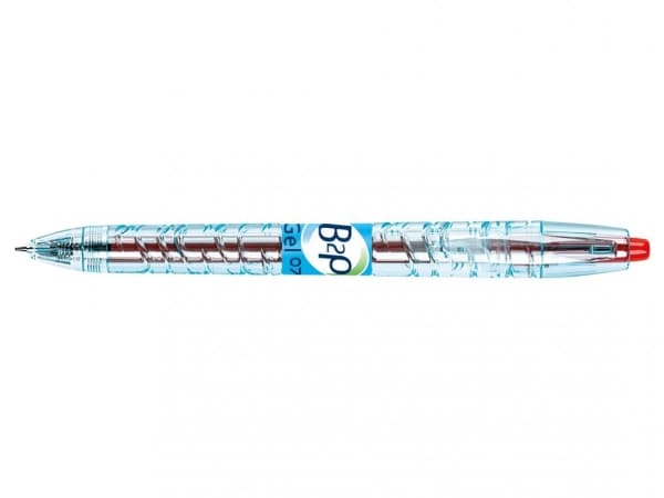 Pilot B2P Gel, Fastklämbar och indragbar penna, Ljusblå, Röd, Transparent, Röd, 0,7 mm, 0,39 mm, Medium