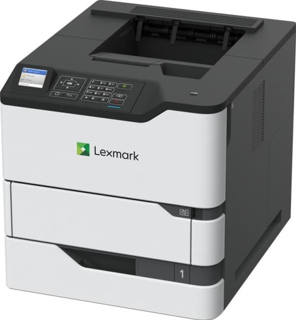 Lexmark MS821dn, Laser, 1200 x 1200 DPI, A4, 52 ppm, Kaksipuolinen tulostus, Musta, Valkoinen