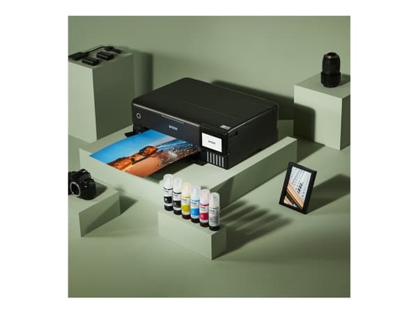 Epson EcoTank ET-8550 - Multifunktionsskrivare - färg - bläckstråle - påfyllbar - A3 (media) - upp till 16 sidor/minut (utskrift) - USB, LAN, Wi-Fi(a