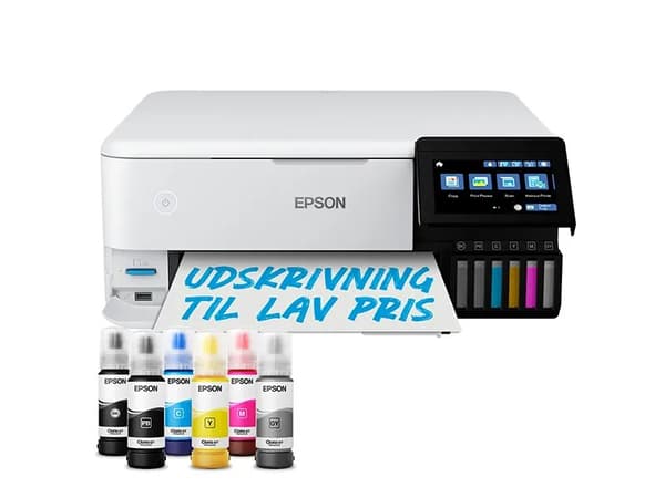 Epson EcoTank ET-8500 - Multifunktionsskrivare - färg - bläckstråle - påfyllbar - A4/Letter (media) - upp till 16 sidor/minut (utskrift) - USB, LAN,