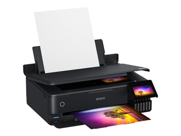 Epson EcoTank L8180 - Multifunksjonsskriver - farge - ink-jet - A3 (medie) - opp til 16 spm (trykking) - 100 ark - USB, LAN, USB-vert, Wi-Fi(ac)