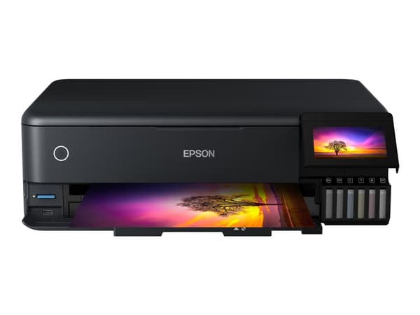 Epson EcoTank L8180 - Multifunksjonsskriver - farge - ink-jet - A3 (medie) - opp til 16 spm (trykking) - 100 ark - USB, LAN, USB-vert, Wi-Fi(ac)
