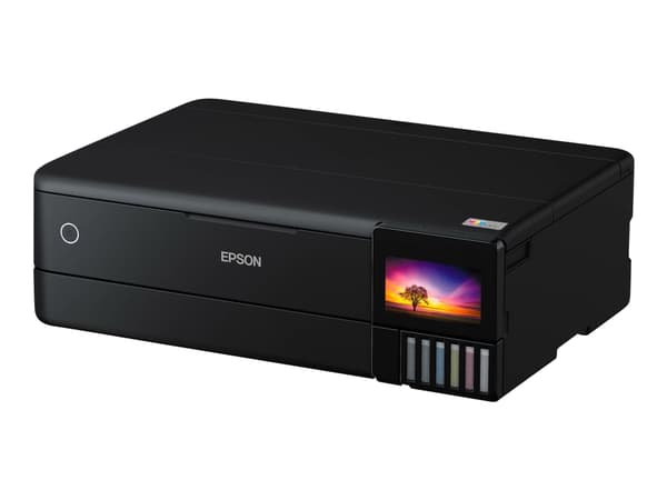 Epson EcoTank L8180 - Multifunktionsskrivare - färg - bläckstråle - A3 (media) - upp till 16 sidor/minut (utskrift) - 100 ark - USB, LAN, USB-värd, W Svart