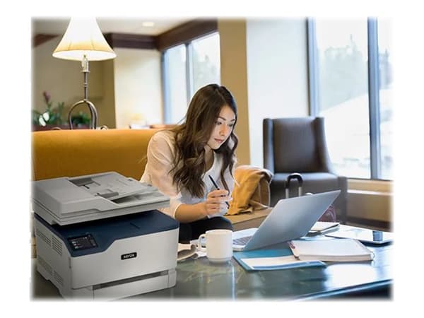 Xerox C235, A4, 22 s/min, langaton, kopiointi/tulostus/skannaus/faksaus, PS3 PCL5e/6 ADF, 2 alustaa, yht. 251 arkkia, Laser, Väritulostus, 600 x 600