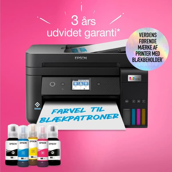 Epson EcoTank ET-4850 - Multifunktionsskrivare - färg - bläckstråle - påfyllbar - A4 (media) - upp till 15.5 sidor/minut (utskrift) - 250 ark - 33.6