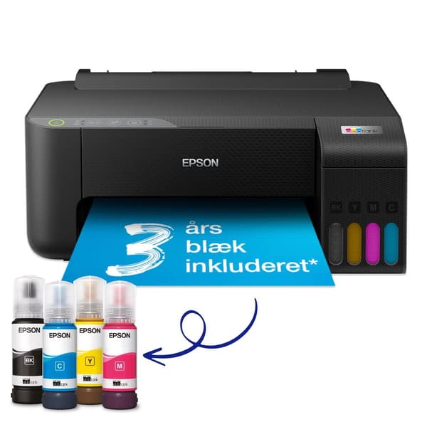 Epson EcoTank ET-1810 - Skrivare - färg - bläckstråle - påfyllbar - A4 - 5760 x 1440 dpi - upp till 10 sidor/minut (mono)/upp till 5 sidor/minut (fär