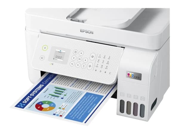 Epson L5296 - Multifunksjonsskriver - farge - ink-jet - påfyllbar - A4 (210 x 297 mm) (original) - A4/Legal (medie) - opp til 10 spm (trykking) - 100